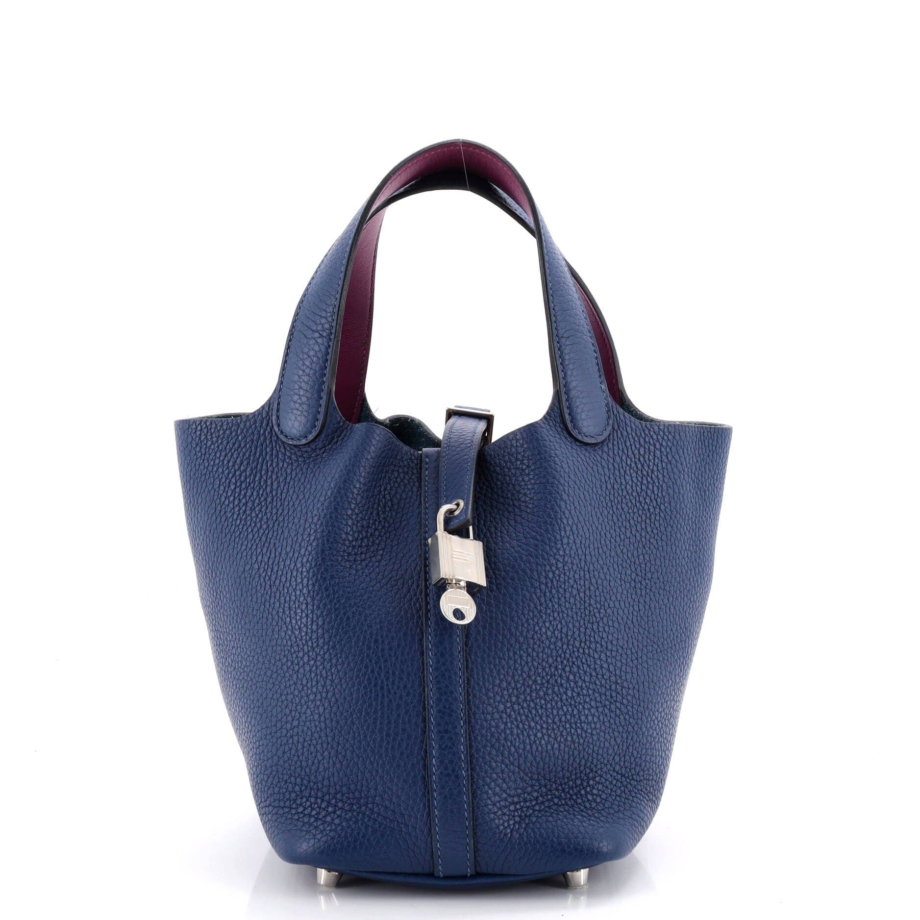 Eclat Picotin Lock Bag Clemence PM, Main, color, Blue