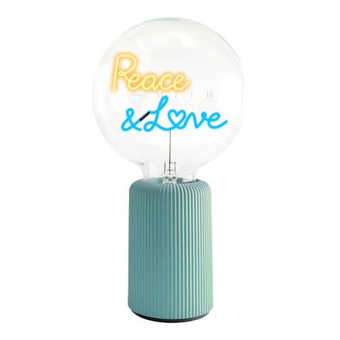 Peace And Love Portable Table Lamp