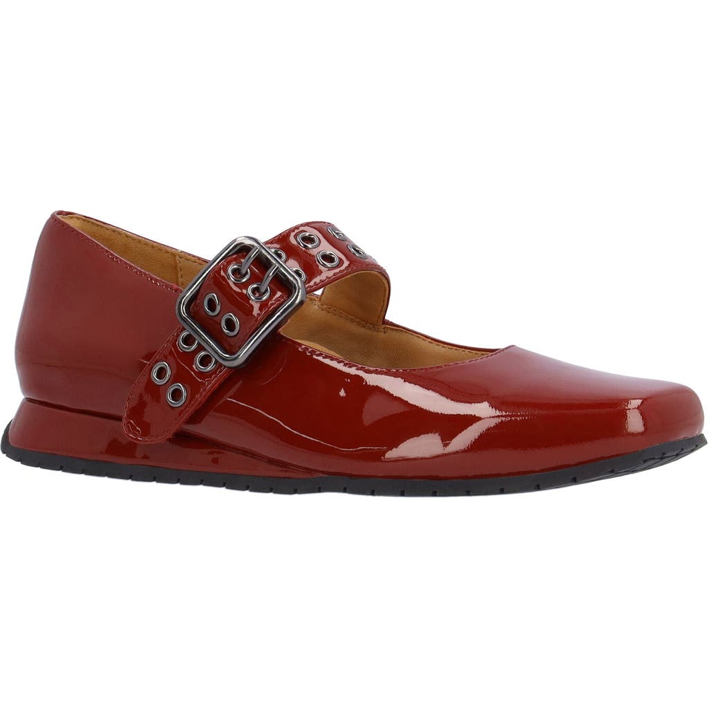 L'amour Des Pieds Tanzy Mary Jane Flat In Red