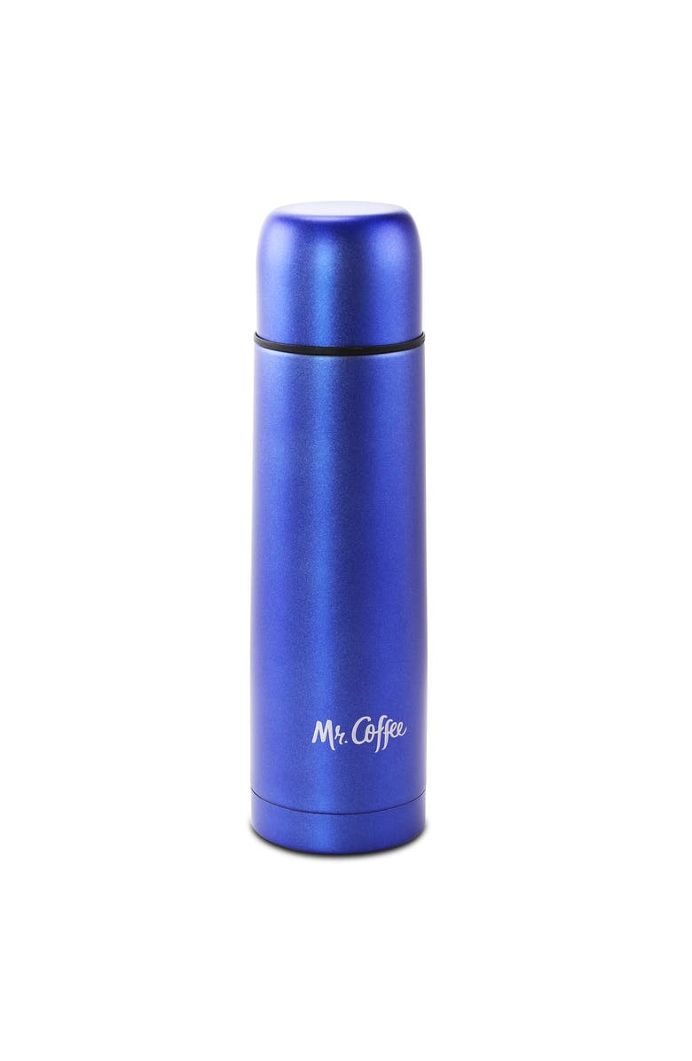 MR COFFEE Luster Javelin 4 Piece 16 Ounce Stainless Steel Thermal Travel Bottle Set, Alternate, color, Blue