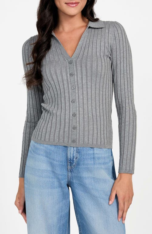 Guess Miranda Rib Cardigan In Gray