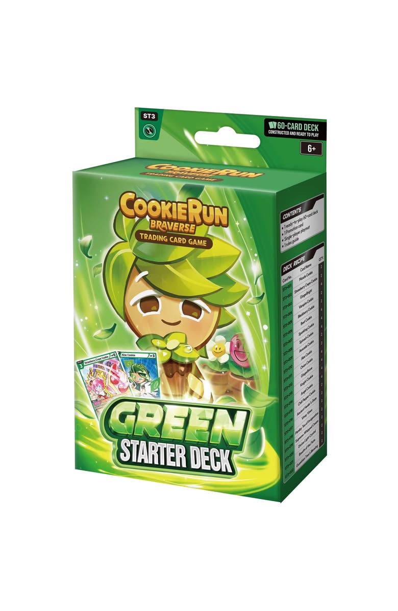 DevSisters CookieRun Braverse Trading Card Game, Starter Deck Green, Strategic Game Play, Alternate, color, Multicolored