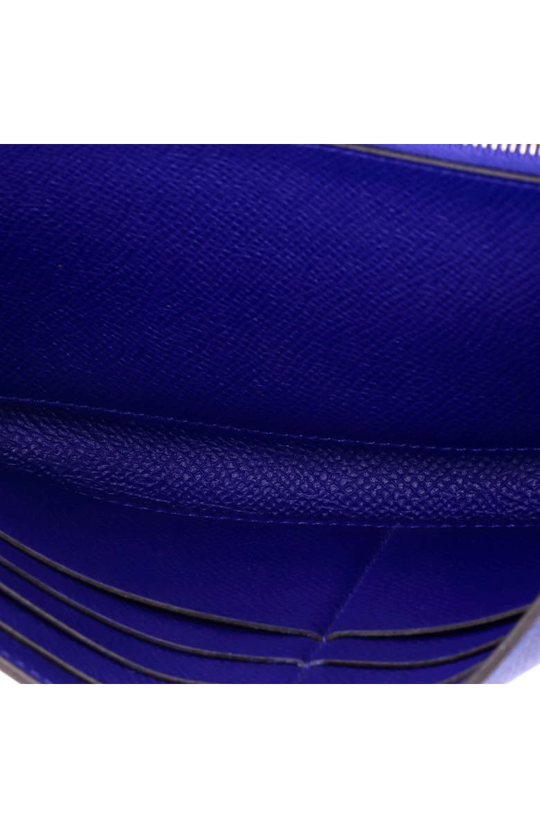 Pre-Owned Hermes Kelly Wallet Epsom Long, Alternate, color, Bleu Electrique