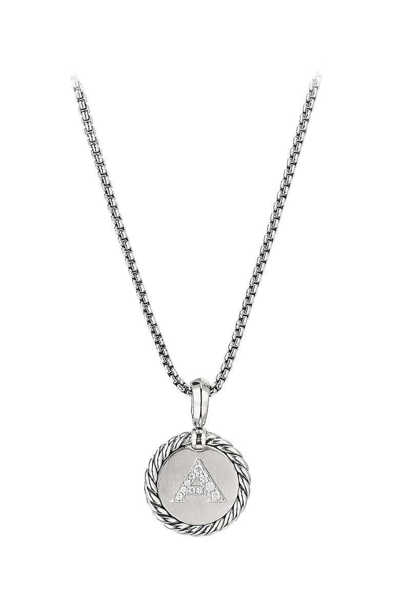 David Yurman Diamond Initial Pendant, Main, color, 