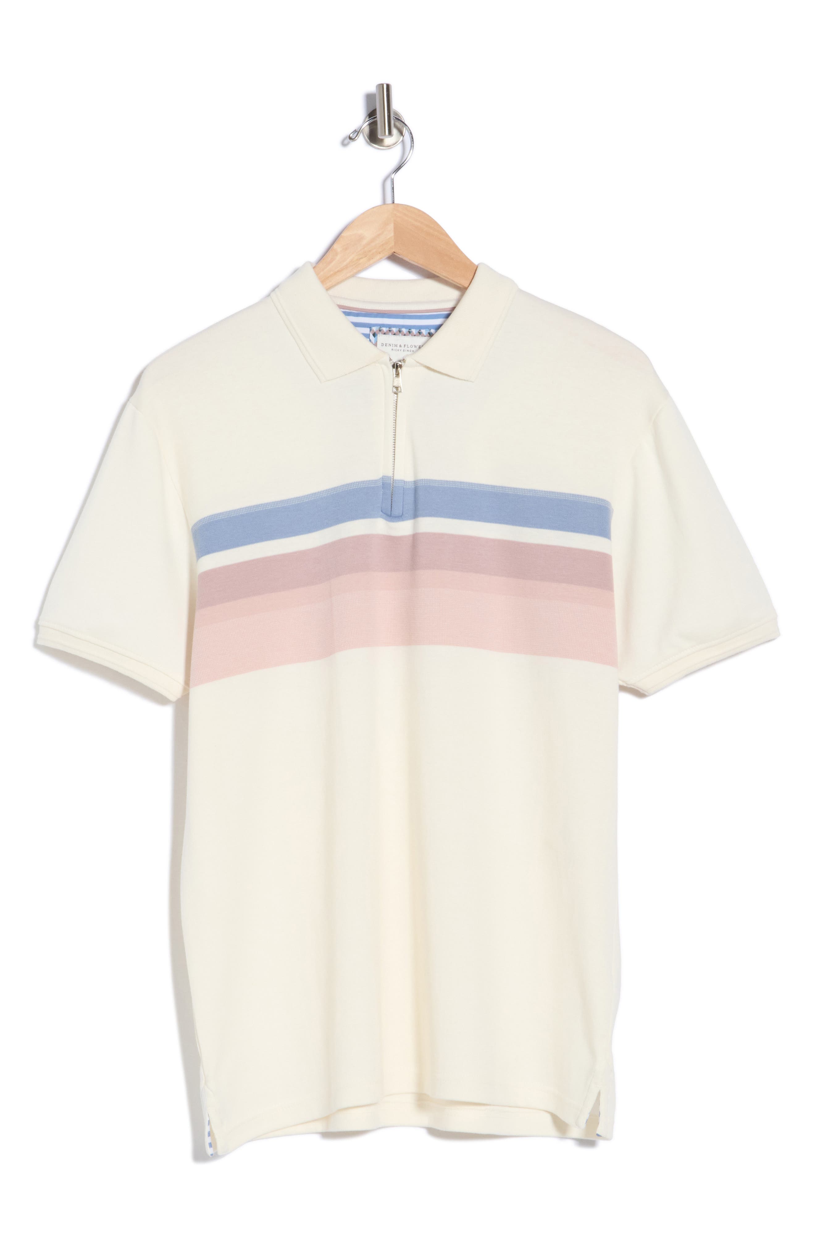 DENIM AND FLOWER Quarter Zip Polo