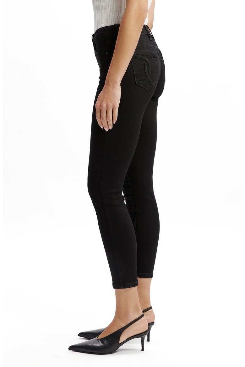 Bella Crop Skinny Jeans, Alternate, color, BLACK