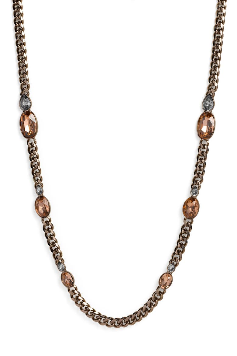 Long Strand Necklace (Nordstrom Exclusive), Main, color, CHOCOLATE/ ROSE SILK