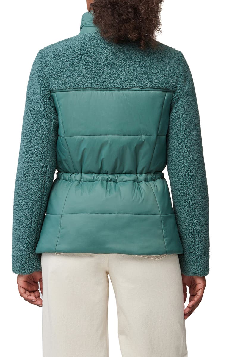 Soia & Kyo Izzie Faux Shearling Detail Puffer Coat, Alternate, color, Spruce