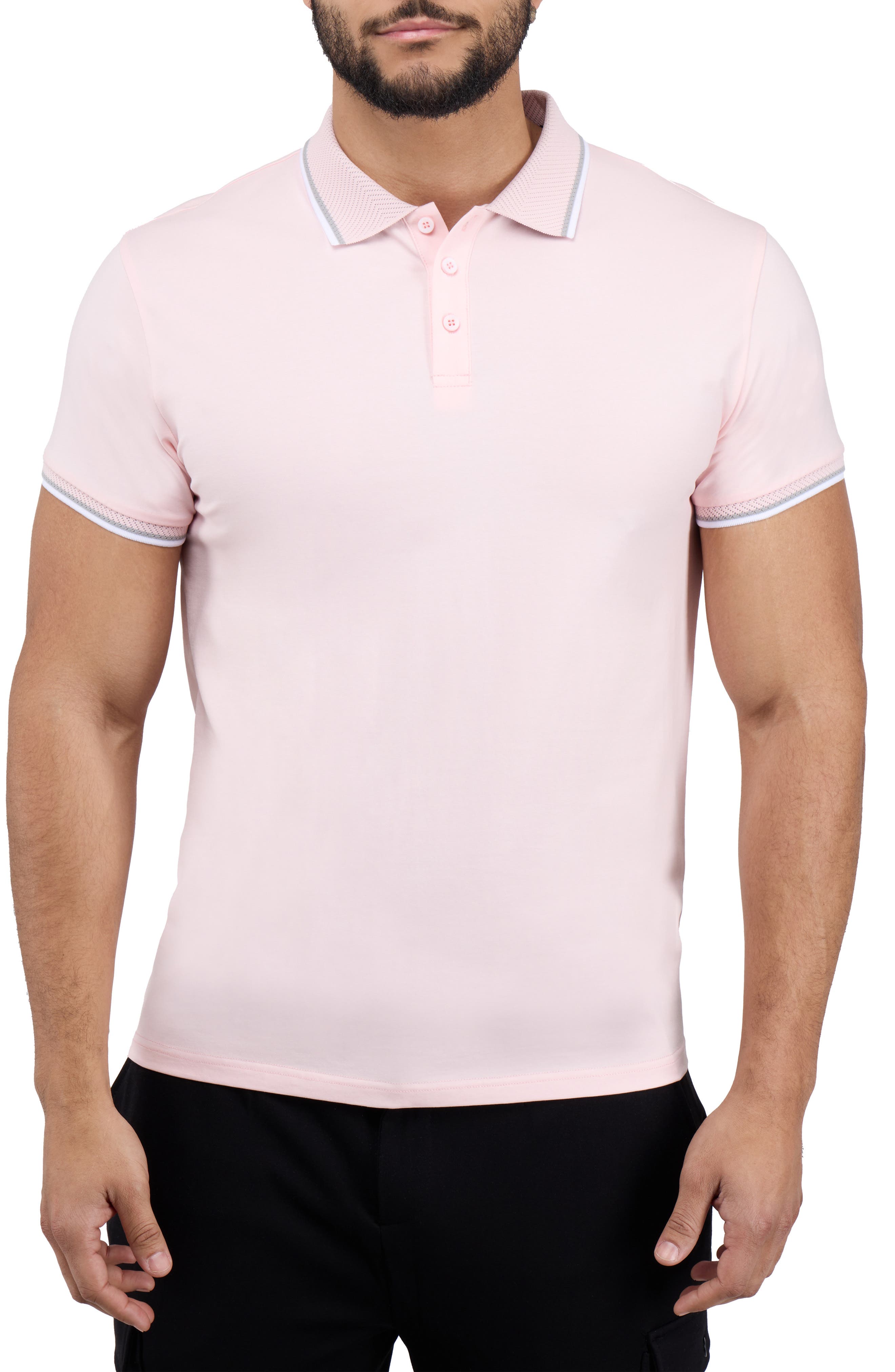 Texture Cotton Knit Polo - image 3