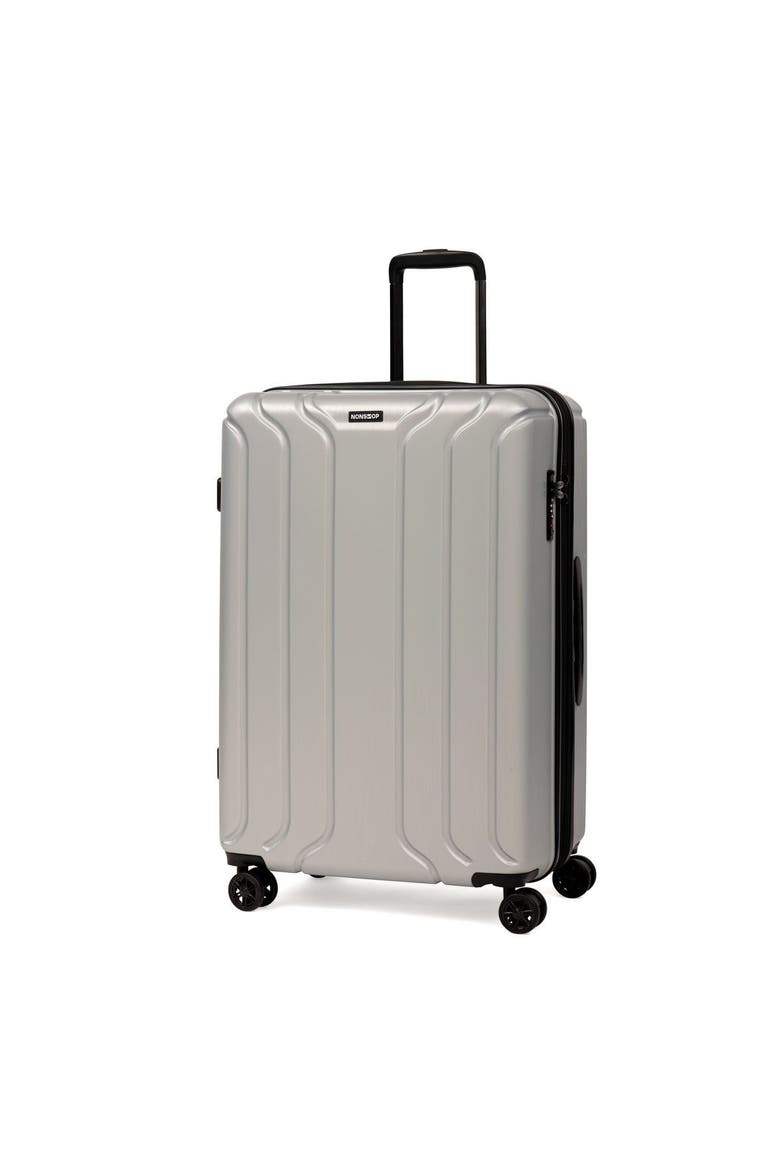 New York 3 Piece Set (20"/24"/ 28") 4 Wheel Luggage Set + 3 Packing Cubes, Alternate, color, Silver