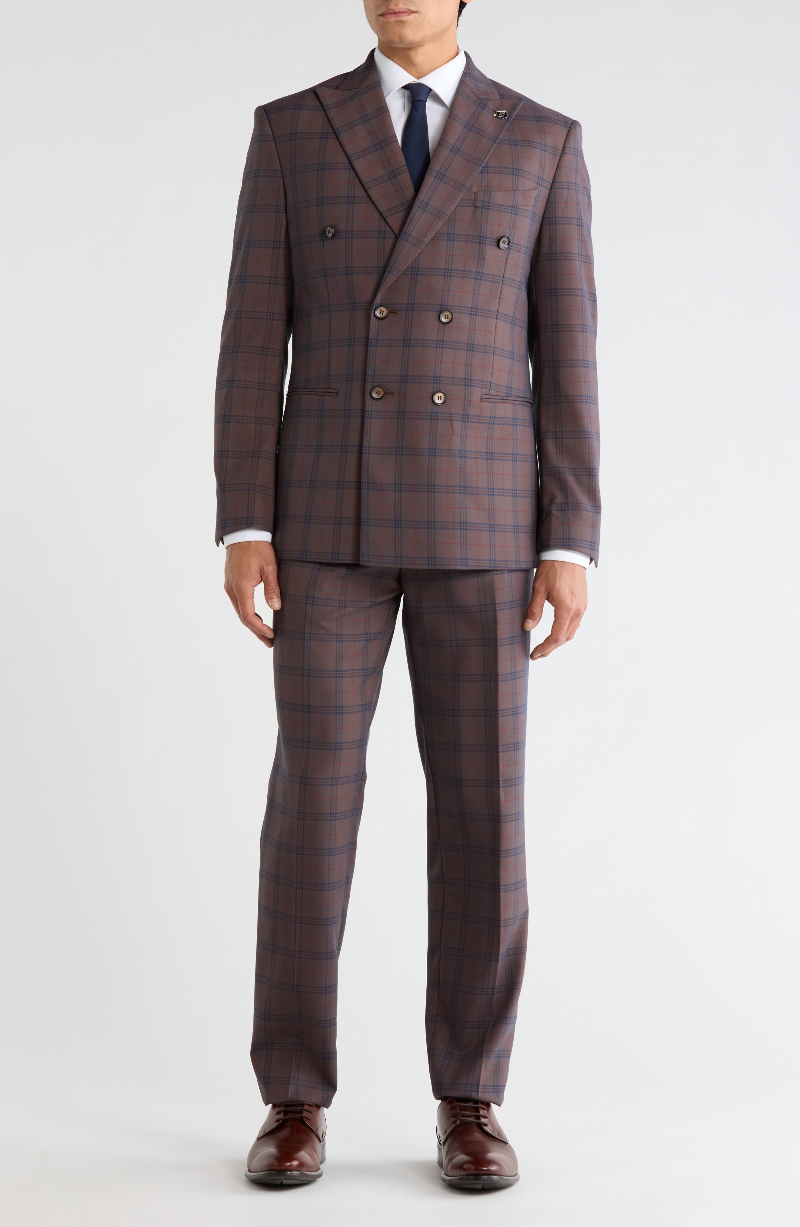 Classic Plaid Double Breasted Suit