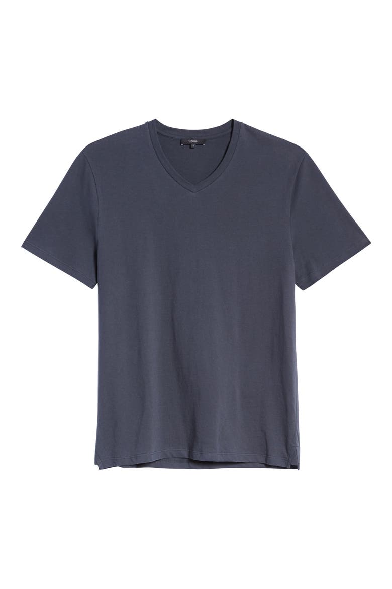 Regular Fit Garment Dyed V-Neck T-Shirt, Alternate, color, WASHED BLACK