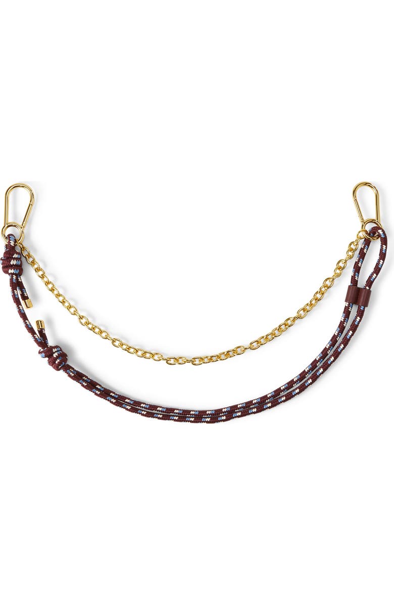 Veronica Beard Paracord & Chain Bag Strap, Main, color, Raisin Multi