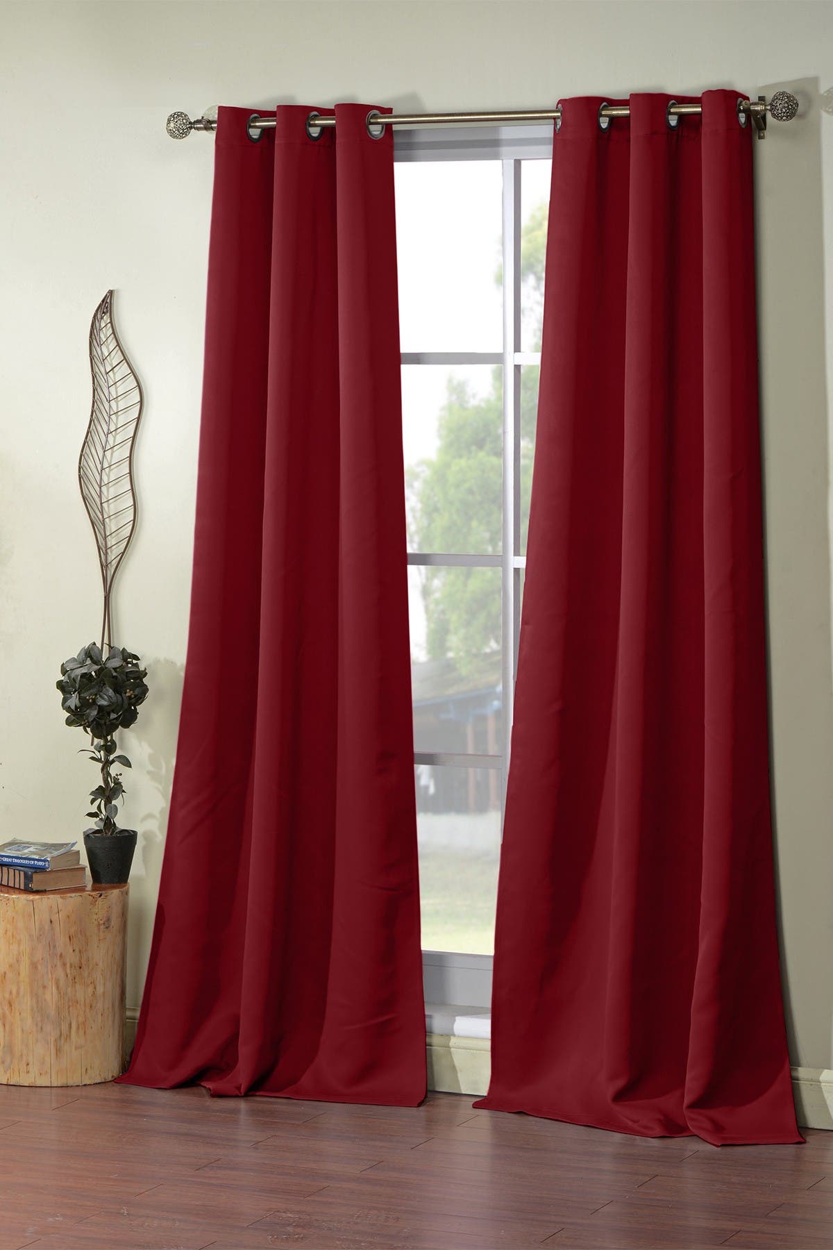 Duck River Textile Steyna Solid Blackout Curtain Set - Burgundy ...