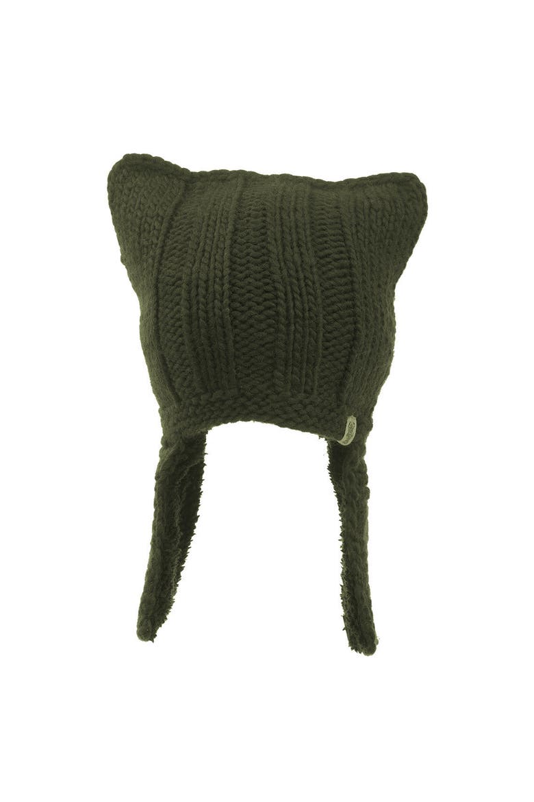 Illyrian Helmet Earflap Hat, Main, color, Olive
