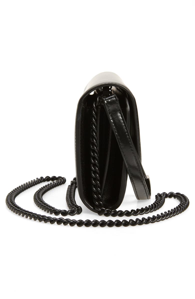 Balenciaga Leather Wallet on a Chain, Alternate, color, 