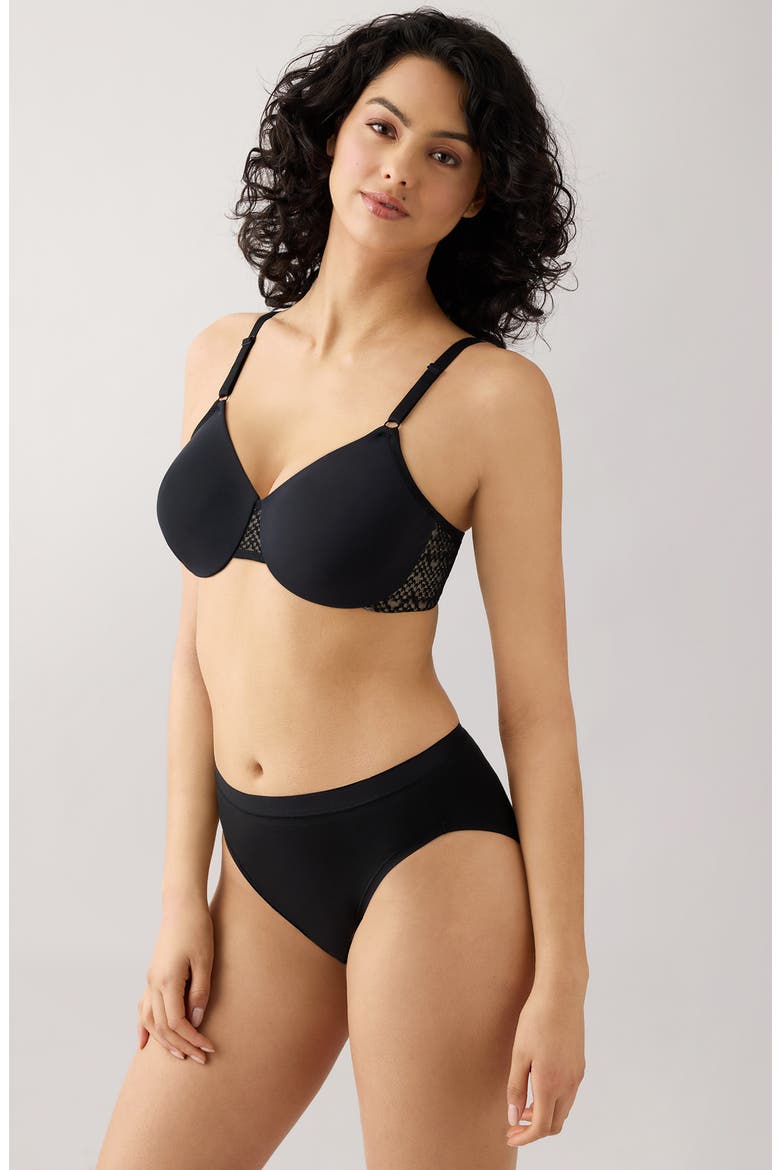 Comfort Within Reach Underwire Bra, Alternate, color, BLACK