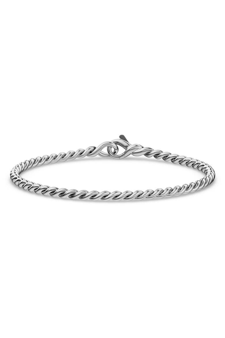 Sculpted Cable Chain Bracelet, Main, color, SILVER