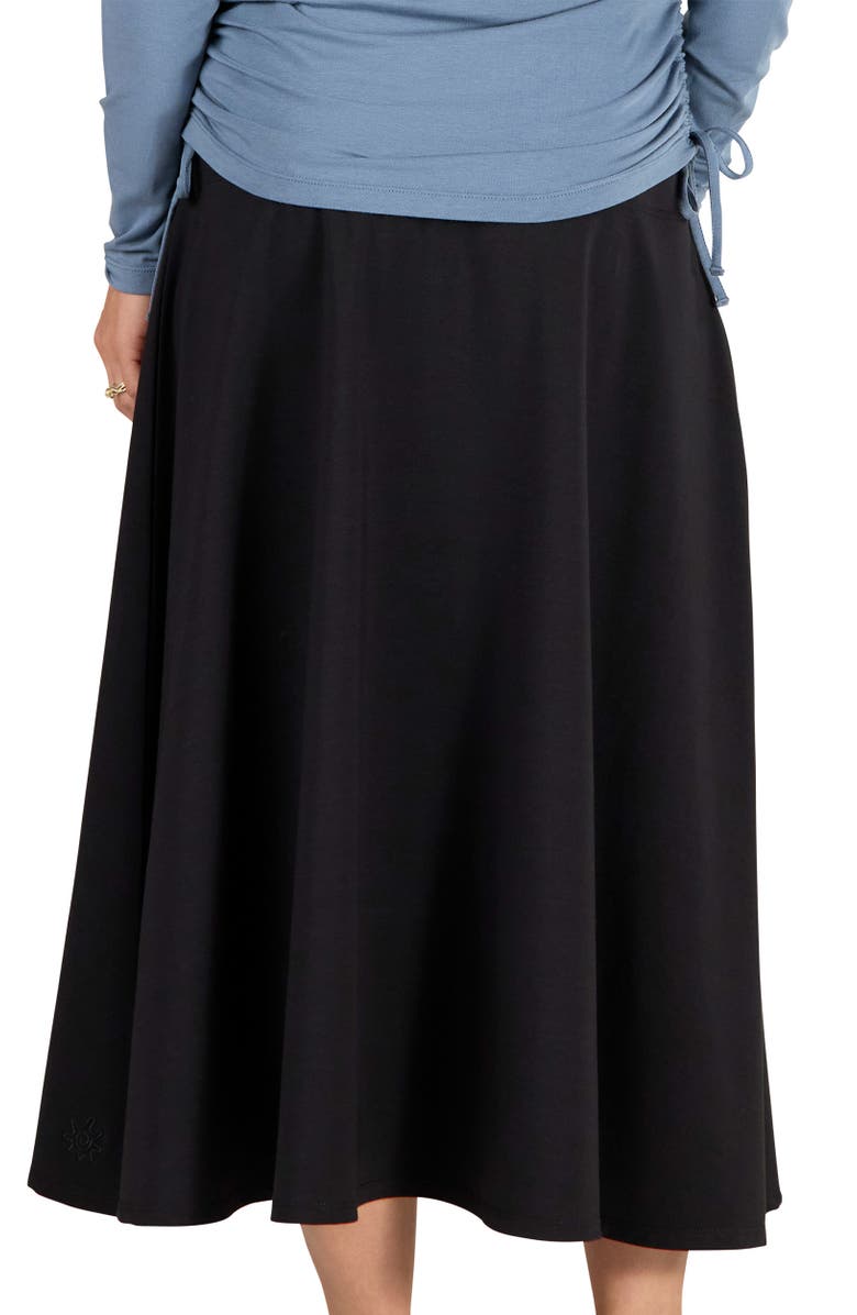 UV Skinz A-Line UPF Midi Skirt, Alternate, color, Black