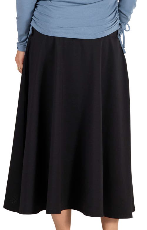 Uv Skinz A-line Upf Midi Skirt In Black