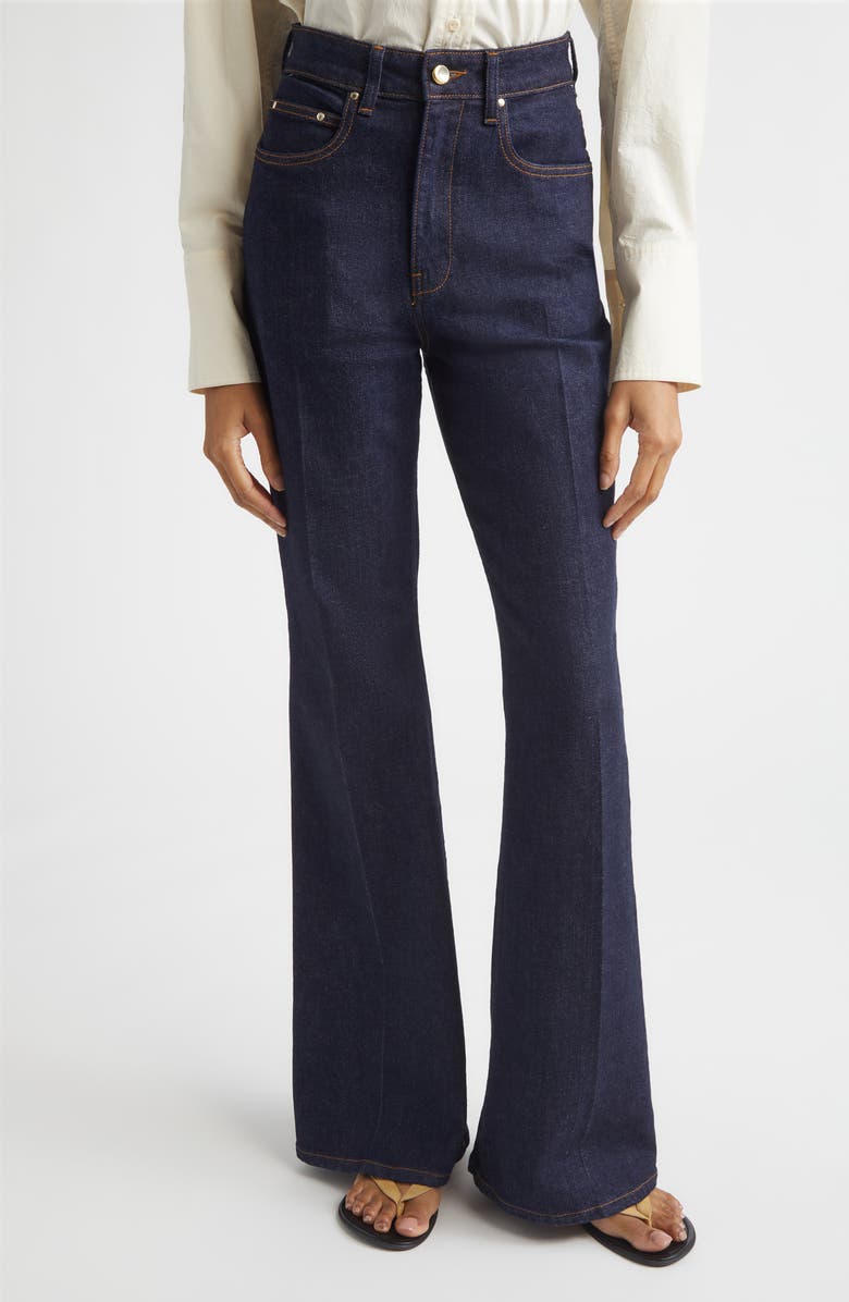 OSSOU Spur High Waist Bootcut Jeans, Main, color, Sable Wash