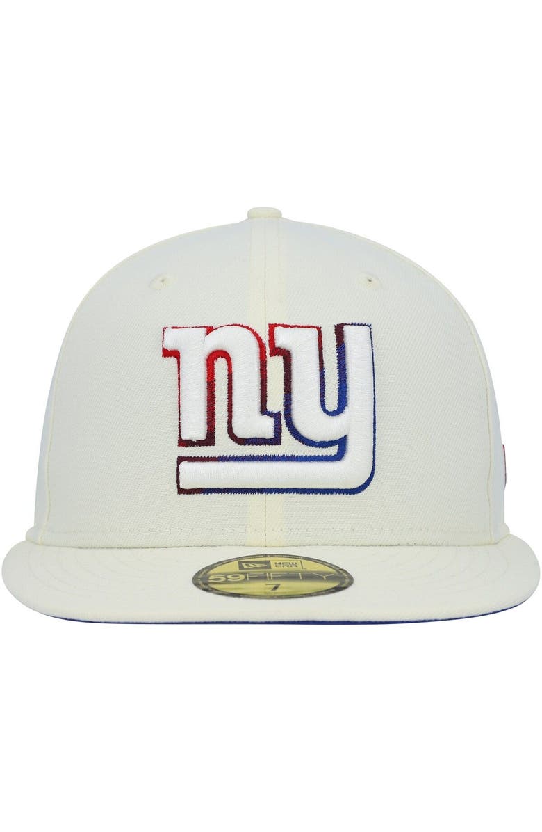 New Era Men's New Era Cream New York Giants Chrome Color Dim 59FIFTY Fitted Hat, Alternate, color, Cream