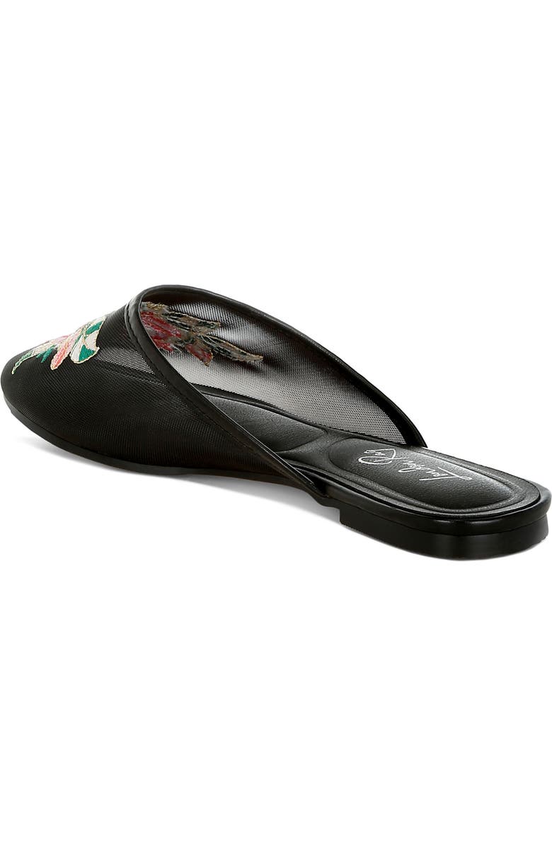 LONDON RAG Shara Embroidered Mesh Mule, Alternate, color, Black