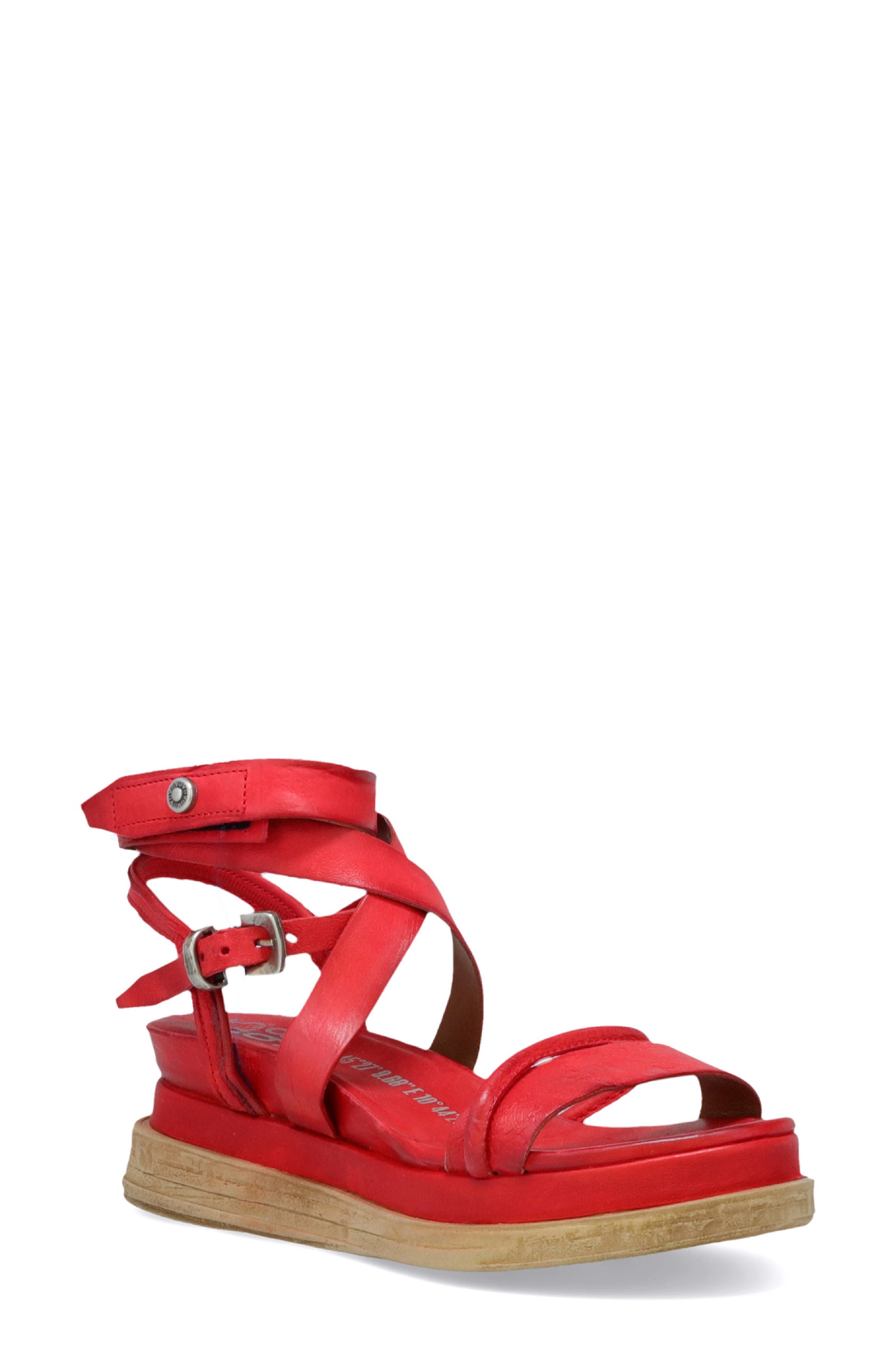 A.S.98 Labo Platform Sandal, Main, color, Red