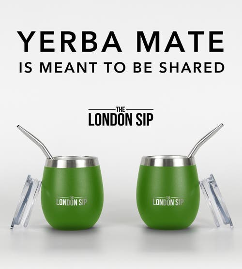 London Sip Yerba Mate Cup Set 8oz In Green