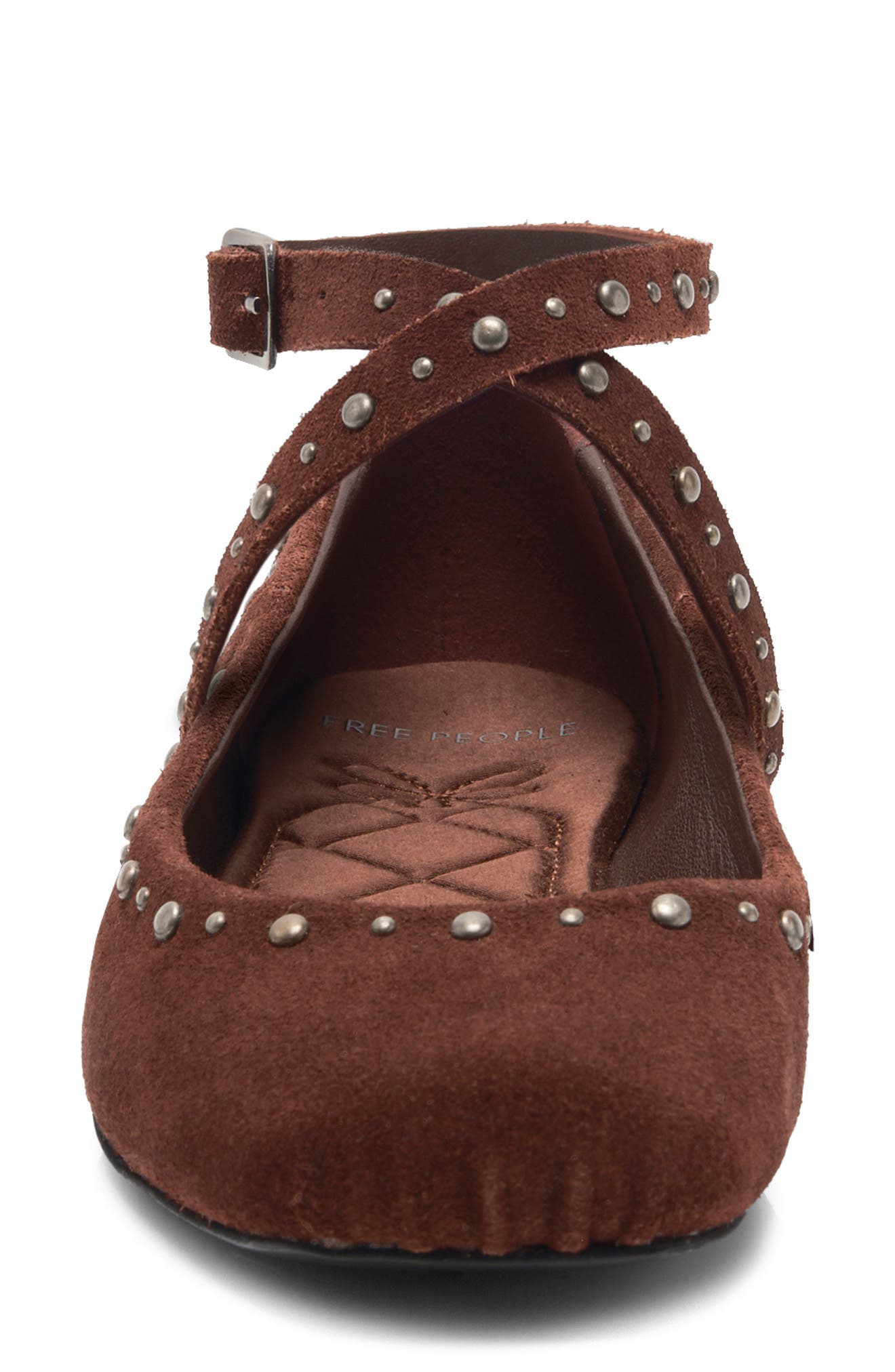 Grace Ankle Strap Ballet Flat, Alternate, color, PORT ROYALE SUEDE
