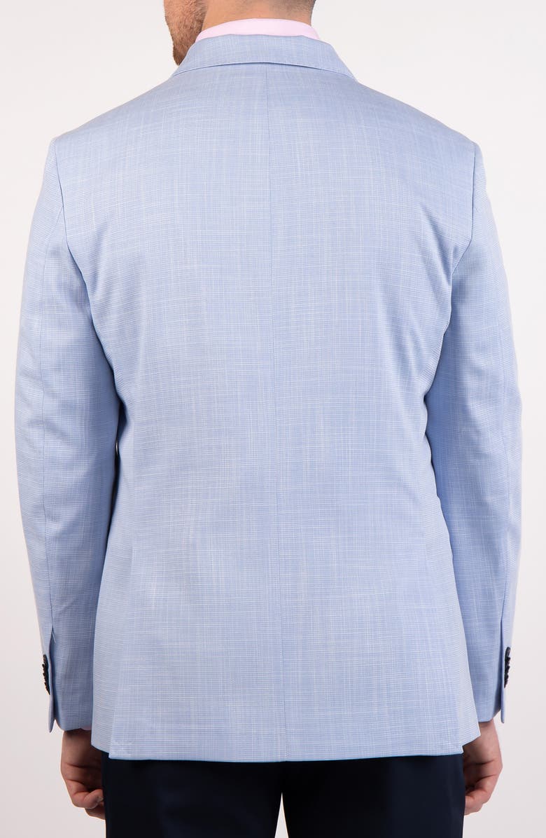 TailorByrd Textured Slub Double Breasted Sport Coat, Alternate, color, Light Blue