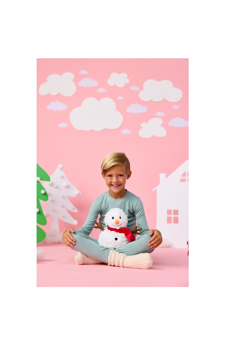 Warmies Red Scarf Snowman Plush Toy, Alternate, color, Multi Color