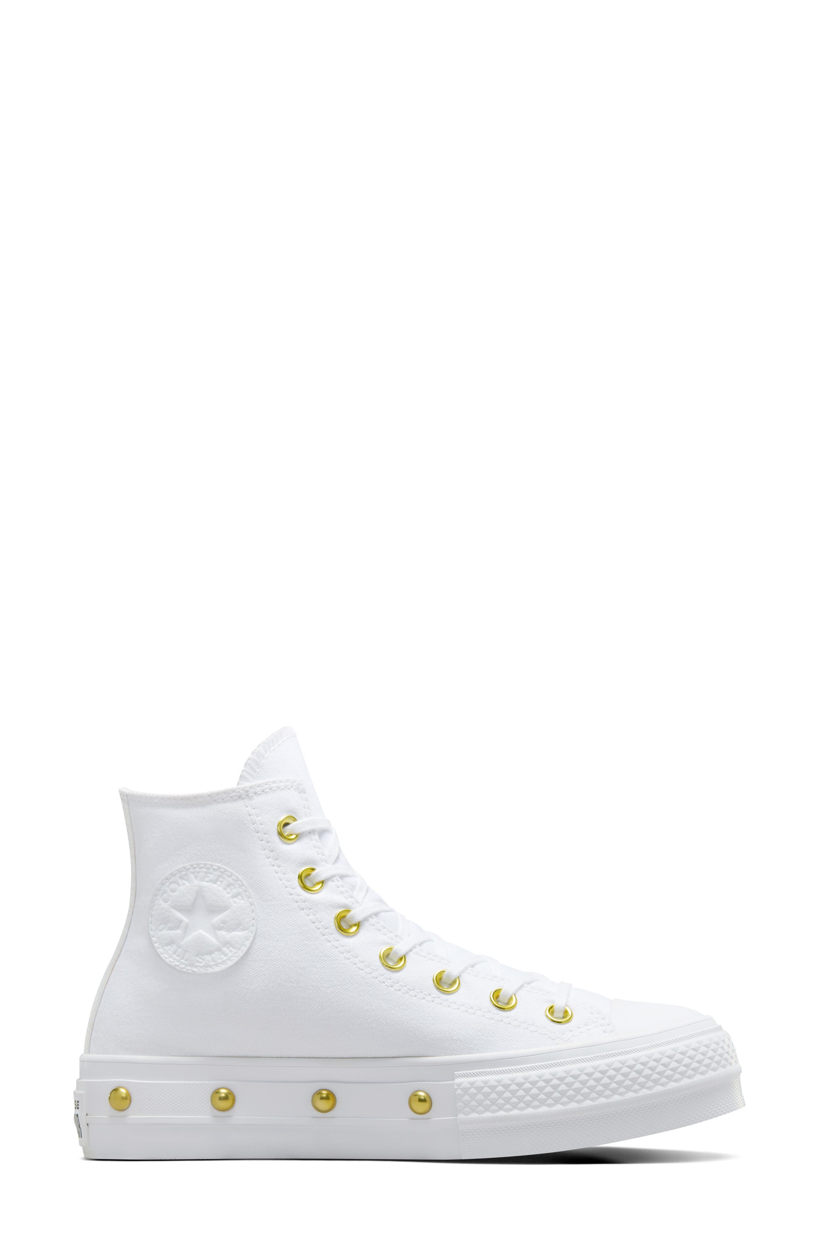 Chuck Taylor® All Star® Lift High Top Platform Sneaker, Alternate, color, WHITE/ WHITE/ GOLD