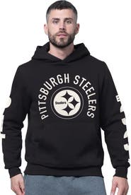 STARTER Men's Starter Black Pittsburgh Steelers Handoff Fleece Hoodie Sweatshirt