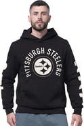 STARTER Men's Starter Black Pittsburgh Steelers Handoff Fleece Hoodie Sweatshirt