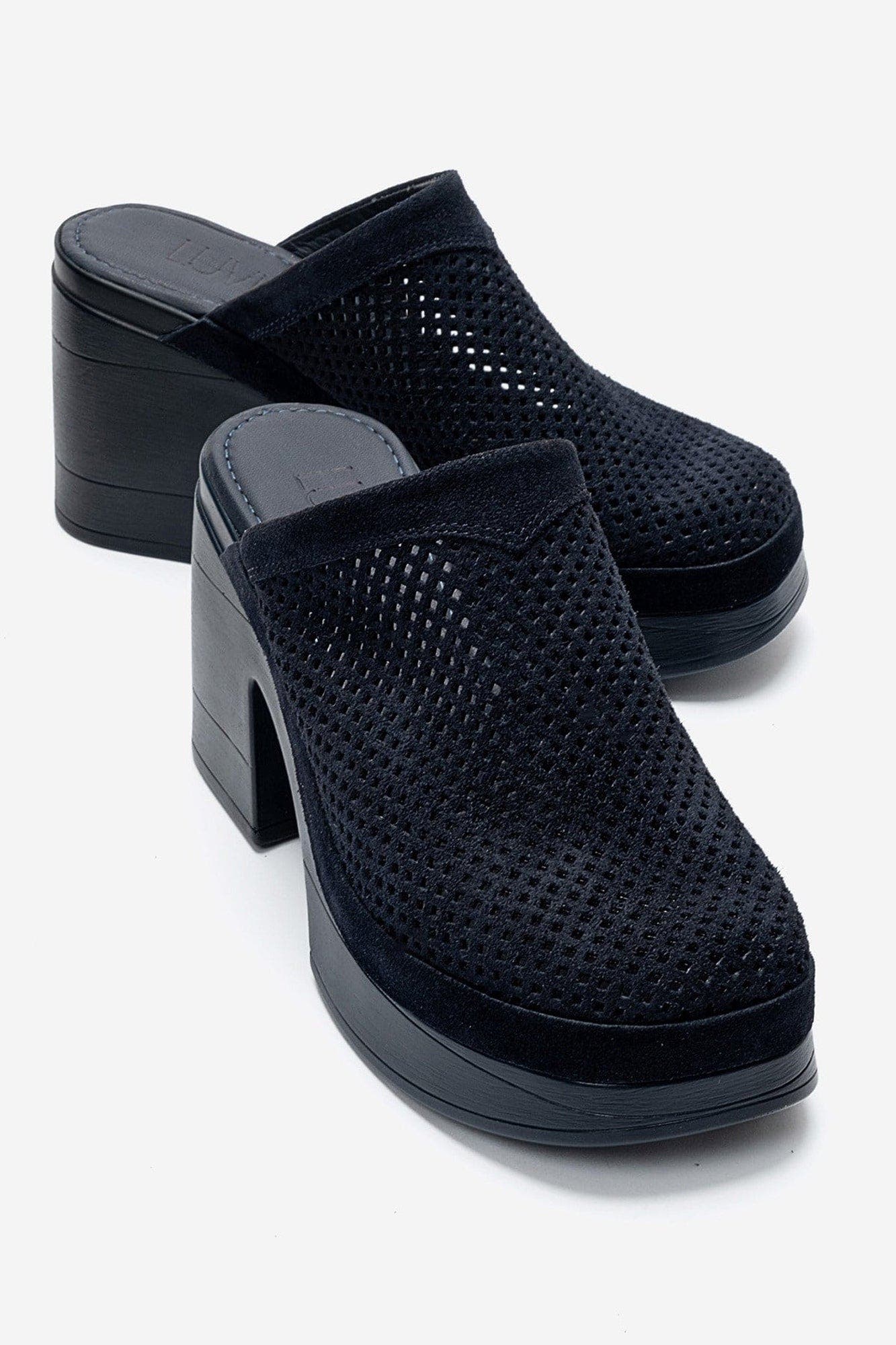 Dejas Leather Platform Block Heel Sandal, Main, color, Navy Suede