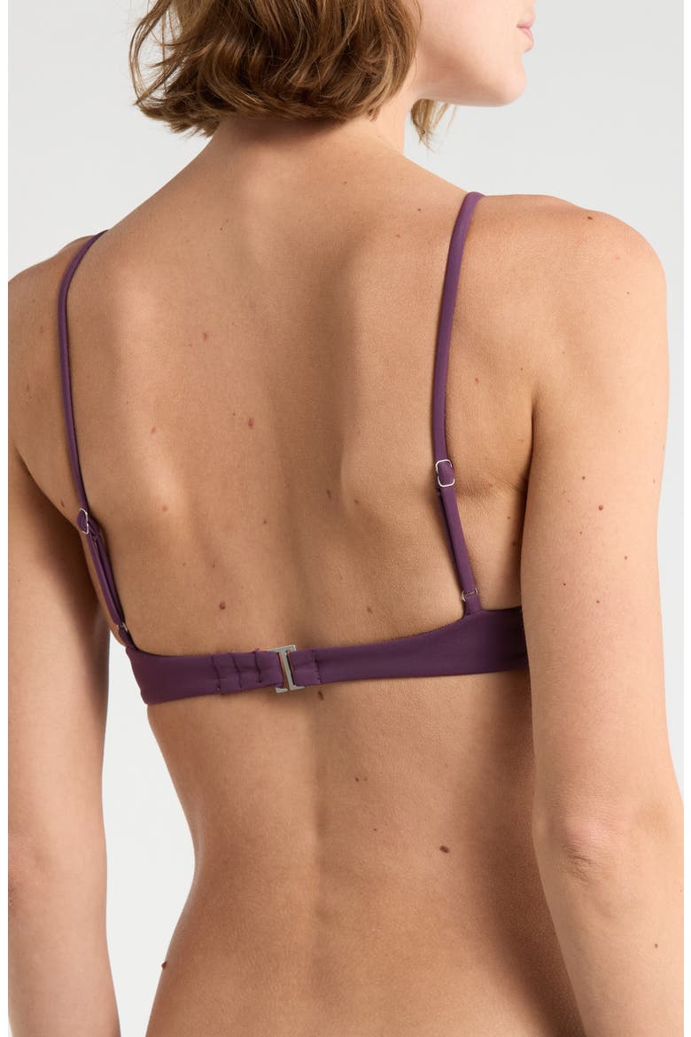 Simply Seamless Twist Front Bikini Top, Alternate, color, PURPLE MULTI