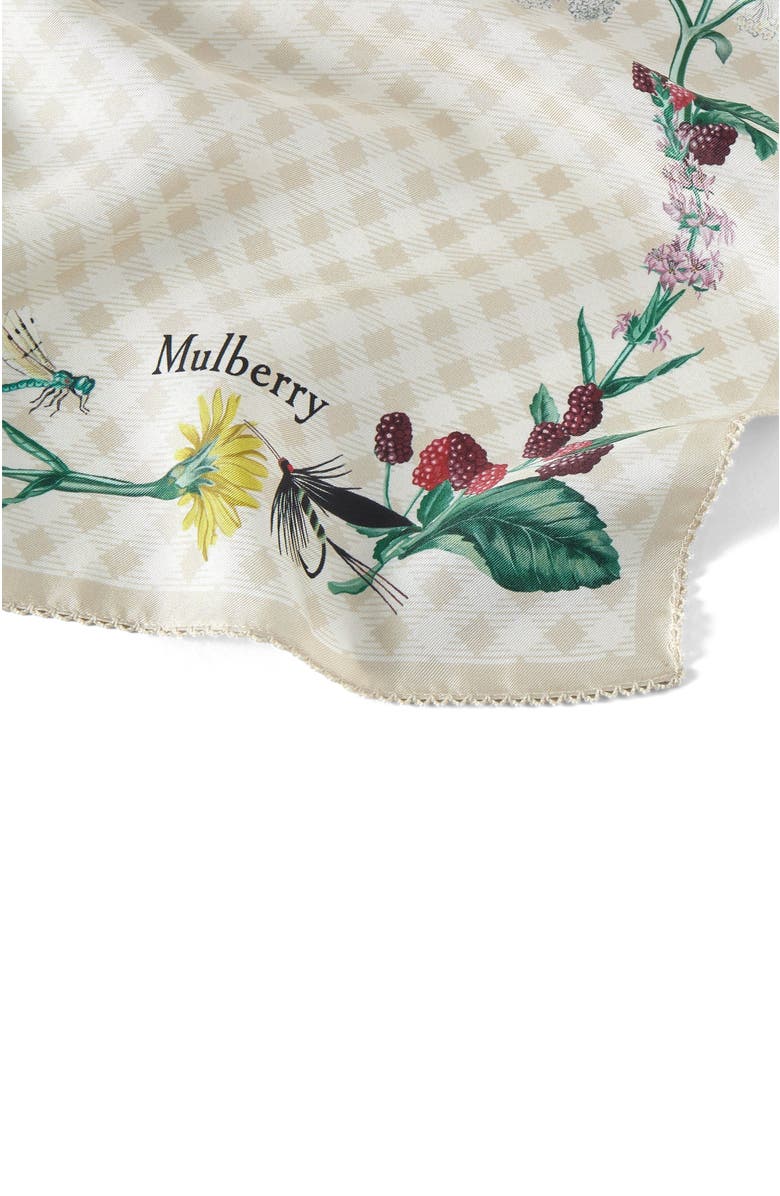 Mulberry Square Scarf - Riverside Floral, Alternate, color, Eggshell