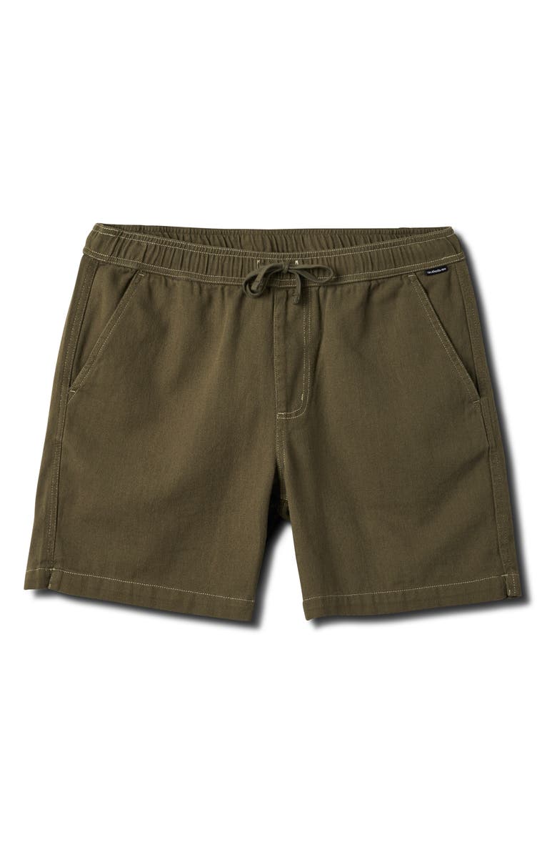 Quiksilver Taxer Stretch Drawstring Shorts, Alternate, color, Army
