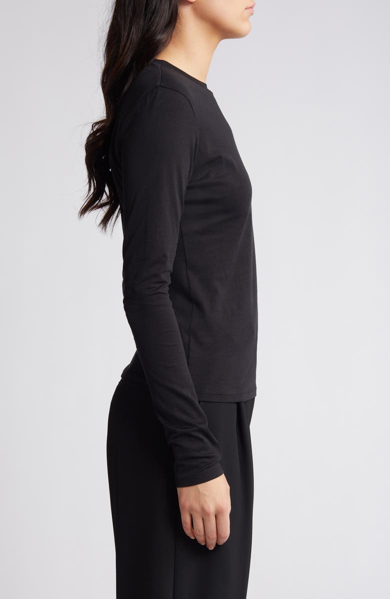 Theory Tiny Organic Pima Cotton Long Sleeve T-Shirt, Alternate, color, 