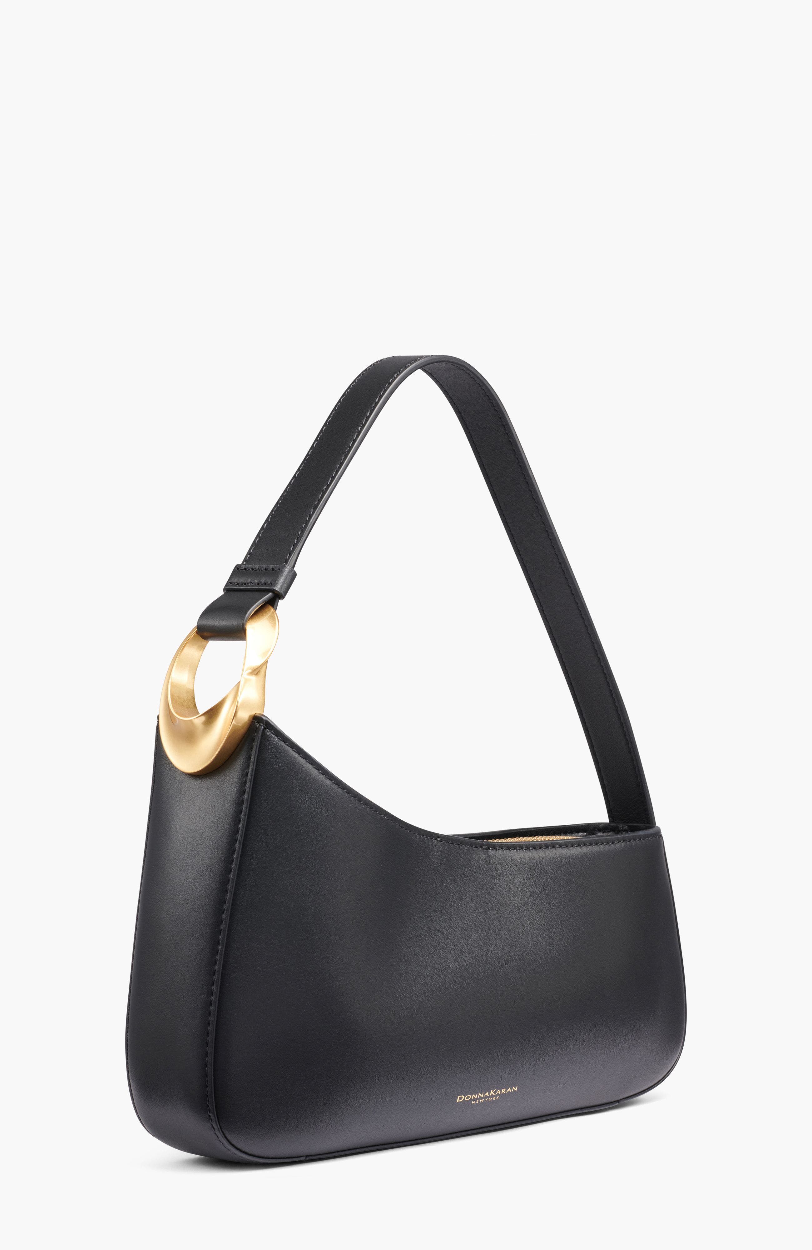 Donna Karan New York Jersey Shoulder, Alternate, color, Blk/Gold
