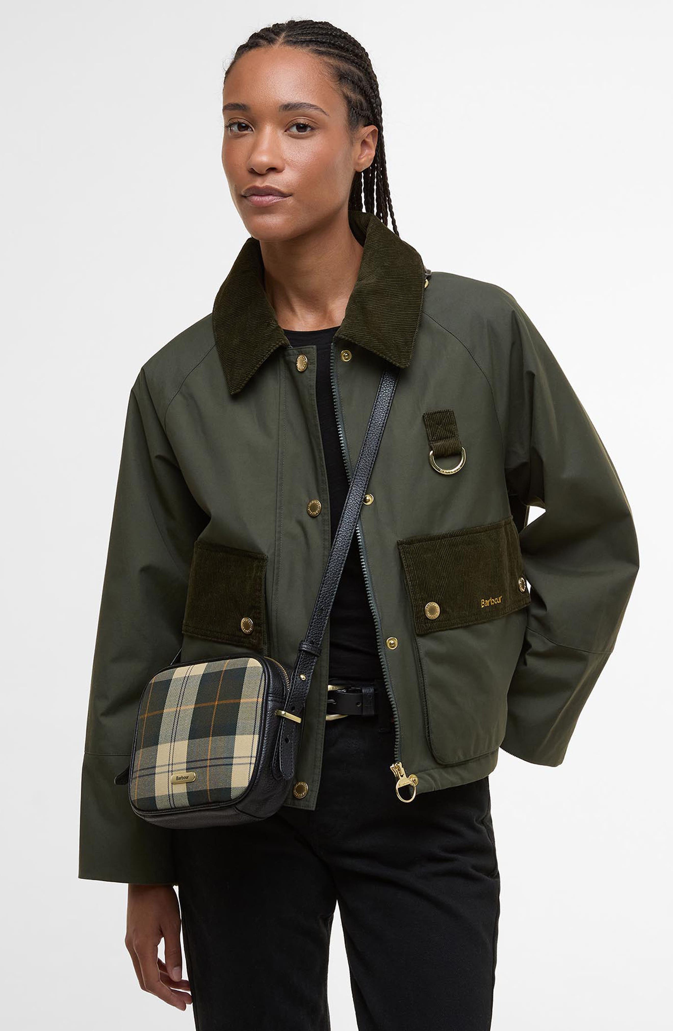 Barbour Daphne Tartan Plaid & Leather Crossbody Bag, Alternate, color, 