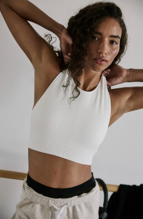 Free People Good Karma Crossback Bodysuit In White