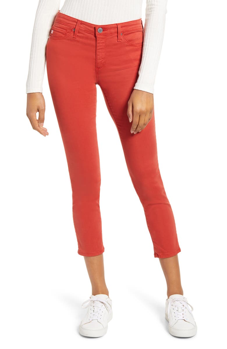 AG The Prima Mid Rise Crop Cigarette Jeans, Main, color, Canyon Ridge