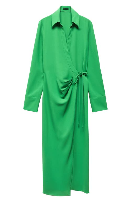 Shop Mango Collared Midi Wrap Dress