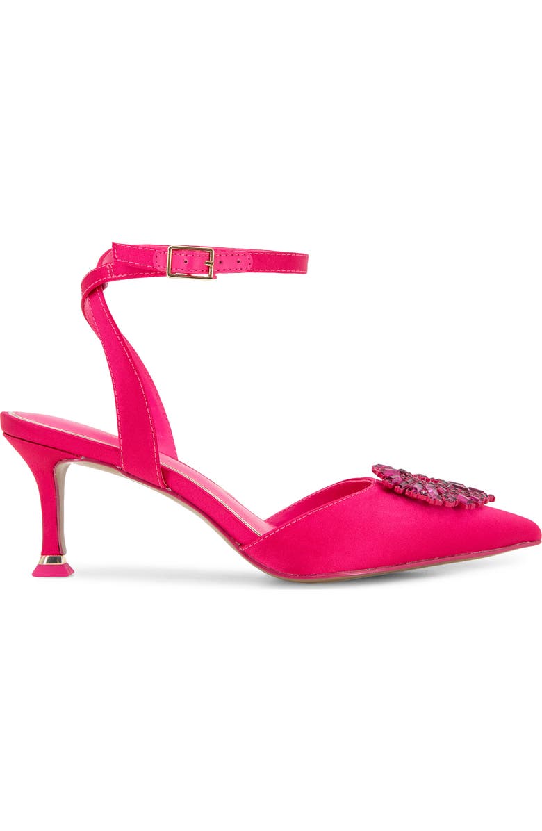 Kenneth Cole New York Umi Starburst Ankle Strap Pointed Toe Pump, Alternate, color, Hot Pink