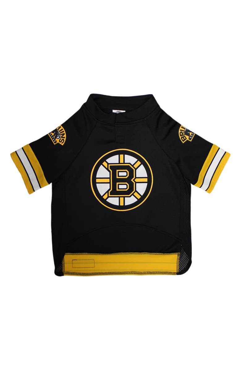 PETS FIRST Boston Bruins Dog Jersey, Alternate, color, Black