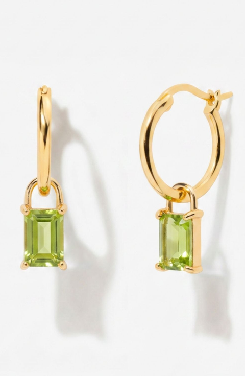 Iris Birthstone Hoops