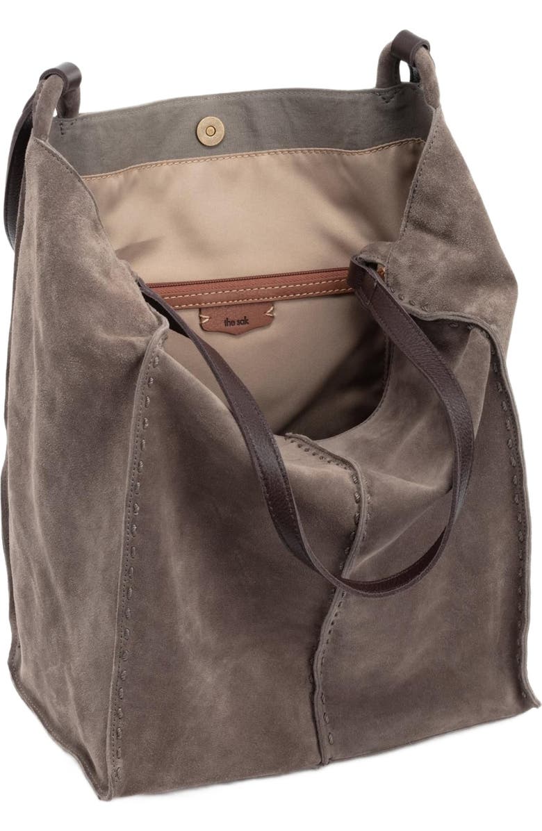 The Sak Los Feliz Tall Tote Bag, Alternate, color, Mushroom Suede
