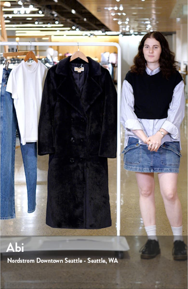 Double Breasted Faux Fur Coat, sales video thumbnail
